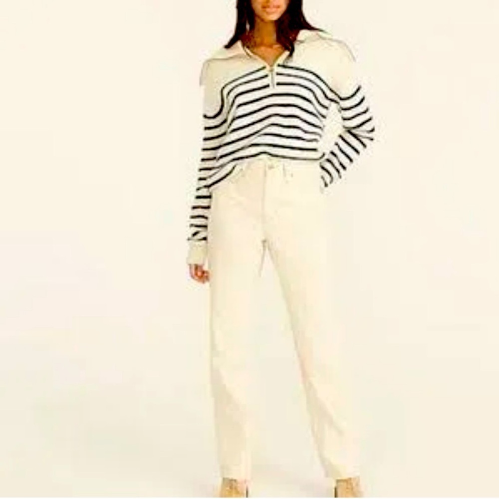 NEW J CREW Slouchy boyfriend jean in ecru Size 25